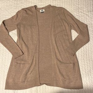 small tan knit cardigan from Old Navy